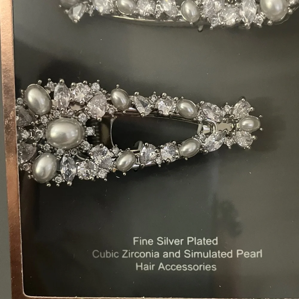 Believe by Brilliance Silver Hair Clips